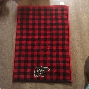 St. Nicholas square papa bear plaid kitchen towel
